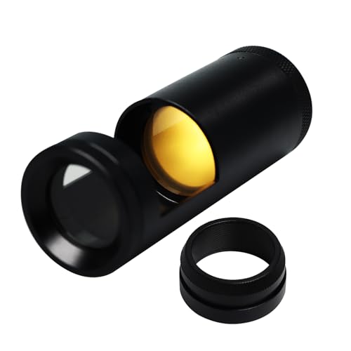 Double Lens Polariscope, Portable Gemstone Polariscope 93mm Lenght with Built-in LED Professional Handheld Polariscope for Optical Properties Tool for Jeweler, Gemologist to Identifies Gemstones