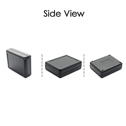 LeMotech 5 Pieces ABS Plastic Electrical Project Case Power Junction Box, Project Box Black 3.5 x 2.8 x 1.1 inch (90 x 70 x 28 mm) - size: 3.5" x 2.8" x 1.1"(5pc)