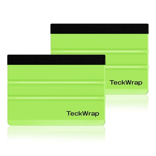 TECKWRAP 2 PCS Professional Felt Squeegee for Vinyl, No Scratch - Green - color: 2pcs Neon Green