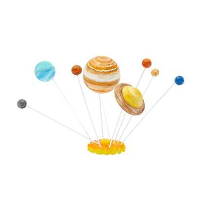 12-Piece 3D Solar System Model Kit - 12 Pcs White Foam Balls & Dowels - DIY Solar System Project & Kids Toys - Foam Planets to Paint & Painting Kit for Science Coloring Fun for Kids