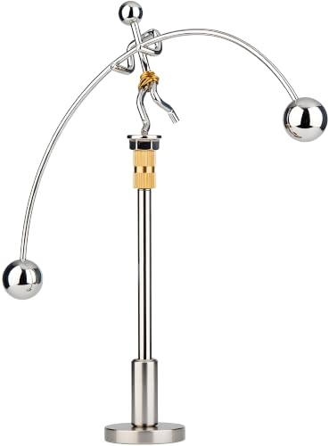 Sunnytech Steel Physics Toy Kinetic Art Balance Toy Balancing Decompressive Science Psychology Home Office Toy for Desk Decor Golden Pants Hercules WJ149 - style: WJ149