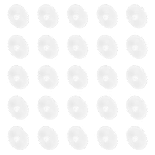 MECCANIXITY 30 Pcs Plastic Gears 50 Teeth Plastic Motor Gear Model 50102A Reduction Gear for RC Car Model DIY Robot (White, Module 0.5) - style: 50 Teeth