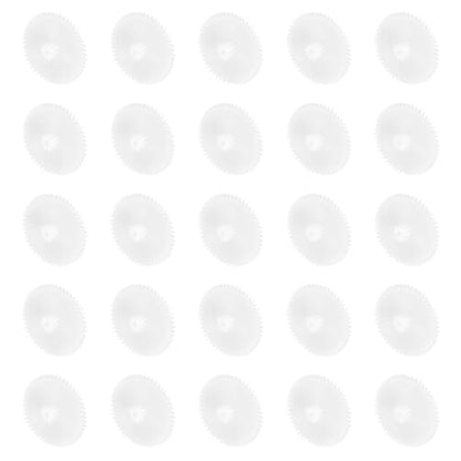 MECCANIXITY 30 Pcs Plastic Gears 50 Teeth Plastic Motor Gear Model 50102A Reduction Gear for RC Car Model DIY Robot (White, Module 0.5) - style: 50 Teeth