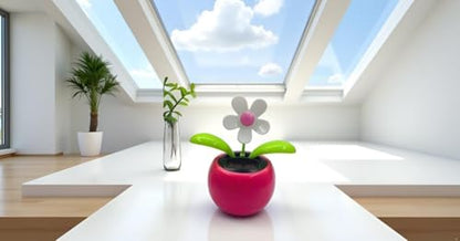 Solar Dancing Flower Car Dashboard Decorations - Funny Solar Powered Dancing Flower Pot Car Ornaments Flower Swinging Toy for Car Decor Funny Gifts for Friends Solar Power Kits