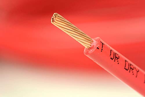 TEMCo 10 AWG Solar PV Wire, 15 ft Red, Bare Copper, Made in USA - color: Red, size: 15 Feet