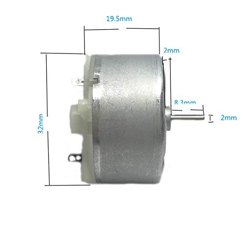 2PCS DC3.0V-12.0V Electric Micro Motor6V-3700RPM Toy Science Project 500TB-14415 Small dc Motor (14415) - size: 14415