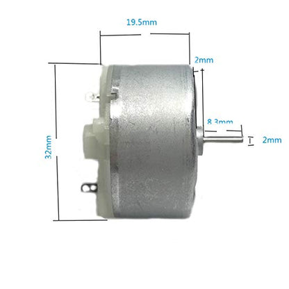 2PCS DC3.0V-12.0V Electric Micro Motor6V-3700RPM Toy Science Project 500TB-14415 Small dc Motor (14415) - size: 14415