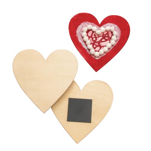 Colorations Decorate Your Own Wood Magnetic Hearts - style: Magnetic Hearts