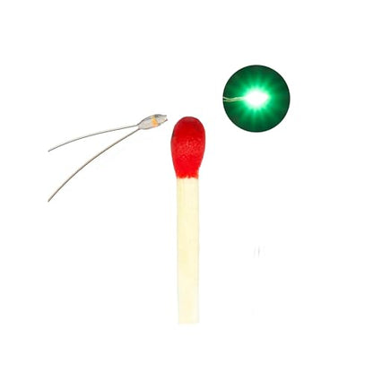 20 Pcs Micro LED, Tiny Led Lights for Crafts, Green Mini LED, SMD led 0603, Soldered Micro Litz Wired Leads, Multi-Resistor, Suitable Used in Any Small Model, Cosplay, Tight Space Lighting - color: Green