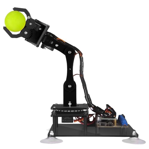Adeept 5DOF Robotic Arm Kit for Arduino IDE, Programmable DIY Coding Kits - color: Black