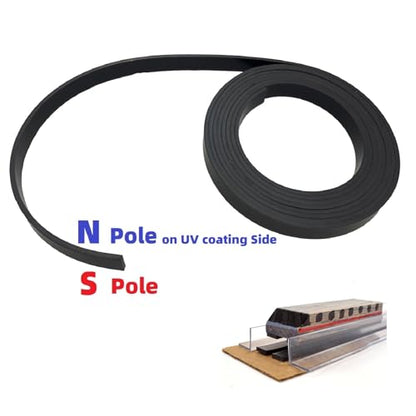 Monopolar Magnetic Tape 1/2" for Maglev Train Science Project Replacement,Thickness 0.12 Inches (Length 10 feet) - size: Length 10 feet