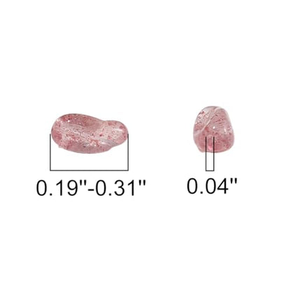 BEADIA Natural Irregular Freeform Strawberry Quartz Stone Beads for DIY Jewelry Making 5-8mm 38cm - color: Strawberry Quartz