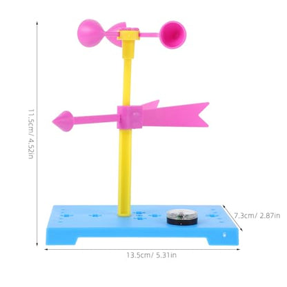 TOYANDONA 6 Sets Wind Vane Educational Toys for Kids Brain Toy Powder Anemometer Classroom Tools Weather Vane Developmental Toys Instruments Squiz Toys Manual Material Package Plastic Child