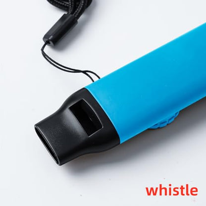 Emergency Survival Safety Whistle，Whistle for Kids with Lanyard,Compass,Thermometer,Ideal for Kayaking, Boating, Hiking, Camping, Climbing - color: Blue Whistle