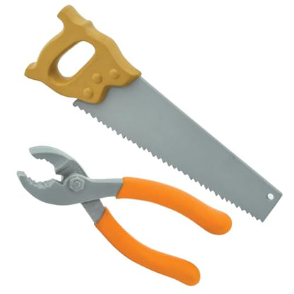 Safari Ltd. Handy Tools TOOB - 8 Mini Figurines Including Vice, Drill, Screwdrivers, Wrench, Pliers, Saw, and Hammer - Educational Toy Figure Set for Boys, Girls & Kids Ages 3+