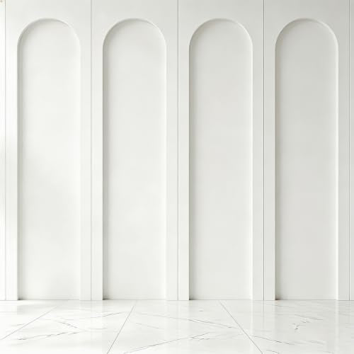 Arch MDF Wall Molding Kit 4 Sets Pre Cut 118 x 31.5 Inch Board and Batten Wall Panel Kit,MDF Paneling Kit Easy Install Paintable DIY Accent Decor for Bedroom Living Room Doors