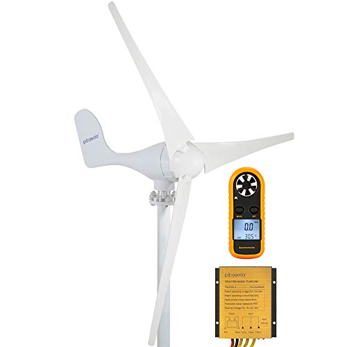 400W Wind Turbine Generator AC 12Volt Economy 3 Blades Windmill for Wind Solar Hybrid System 2.5m/s Start Wind Speed,400w Windmill Generator for Home