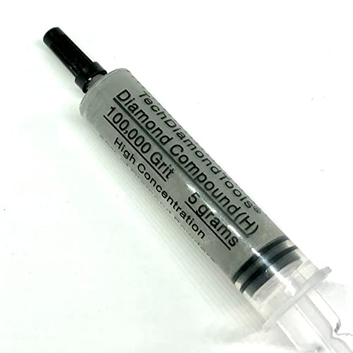 TechDiamondTools Diamond Polishing Compound Polishing Paste USA Made 100,000 Grit 0-0.25 Micron for Marble Glass Metal Rock Jewelry Resin Silver Chrome Gemstone with High Concentration Diamond Powder - size: 100,000 grit / 0 - 0.25 microns