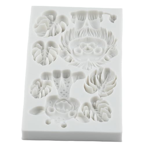 Safari Animal Polymer Clay Mold Tropical Leaf Lion Silicone Molds - color: Style E