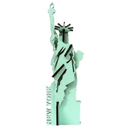 Little & Wood: Woodlet: Medium - Statue of Liberty - 3D Wooden Kit-Set, New York Landmark Construction Puzzle, Pop Build Fun, Easy Assembly, Ages 6+ - style: Statue of Liberty