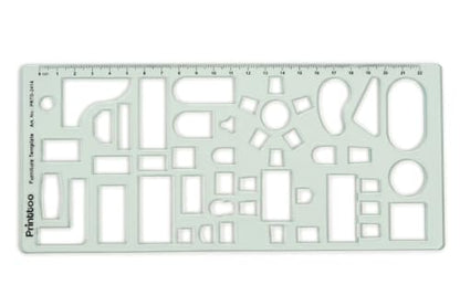 Printtoo Furniture Interior Planning Template, 2mm Acrylic Drafting Stencil - color: Series -PRTD-2414A