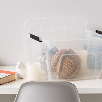 IRIS USA 6-Pack 19 Quart Storage Bins with Lids, Clear - size: 19 Qt, style: 6 Pack