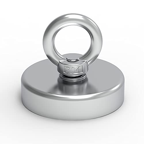 650lbs High Power Fishing Magnet, Large Magnet Fishing Kit, Super Powerful Magnets with Rare Earth Neodymium for River, Magnetic Fishing, Indoor, Outdoor, Diameter 2.95in (75mm) - style: J75-2.95in