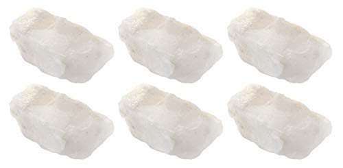 EISCO 6PK Raw Milky Quartz, Mineral Specimen - Approx. 1"- Geologist Selected & Hand Processed - Great for Science Classrooms