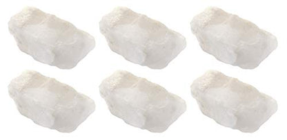 EISCO 6PK Raw Milky Quartz, Mineral Specimen - Approx. 1"- Geologist Selected & Hand Processed - Great for Science Classrooms