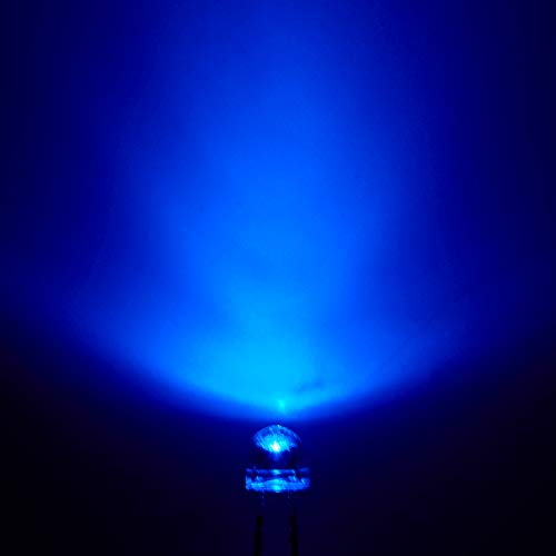 CHANZON 100 pcs 5mm Blue Straw Hat LED Diode Lights (DC 3V 20mA) - color: D) Blue (100pcs)