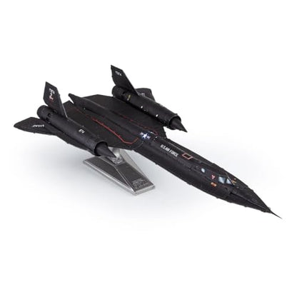 Fascinations Metal Earth SR-71 Blackbird Color 3D Metal Model Kit Bundle with Tweezers
