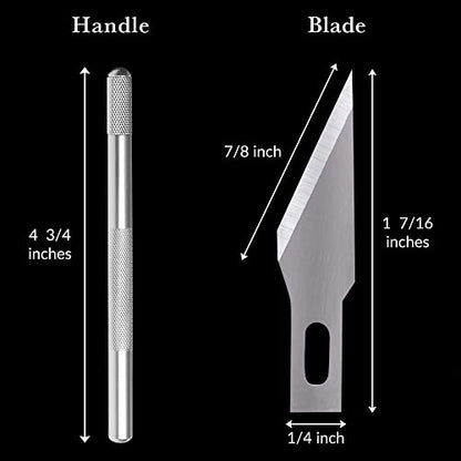 WA Portman Hobby Knife Set, 12pc Precision Craft Knife Set with SK5 Blades - size: 12 Knives