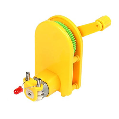 Portable Hand Cranked Power Generator Handheld Crank Generator Science Experiments STEM Building Toy for Student Teen ABS Plastic