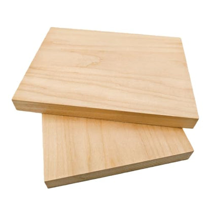 2PCS Unfinished Basswood Blocks for Crafts, Wood Craft Panels for Art, Engraving, Painting, DIY Projects, Chip Carving, Fretwork (7.87 x 5.9 x 0.78 in) - size: 7.87 x 5.9 x 0.78 in
