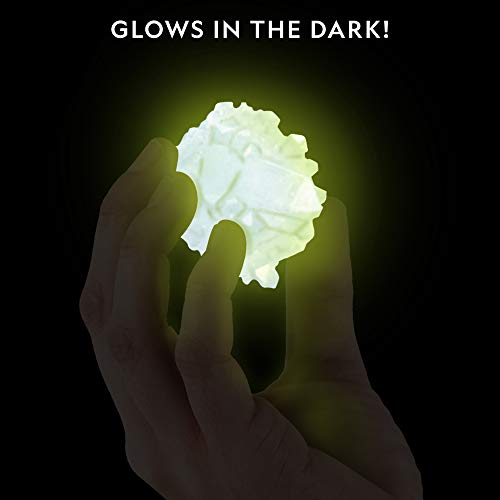 NATIONAL GEOGRAPHIC Glow-in-the-Dark Crystal Growing Lab - DIY Crystal Creation - Includes Real Fluorite Crystal Specimen - color: Glow-in-the-dark Green