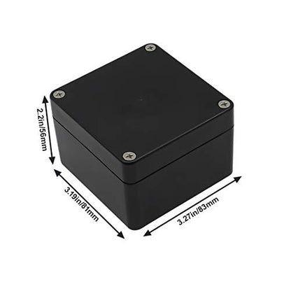 LeMotech ABS Plastic Electrical Project Case Power Junction Box, Project Box Black 3.27"x3.19"x2.2"(83 x 81 x 56mm)(Pack of 2) - color: Black (2 packs), size: 3.27" x 3.19" x 2.2"