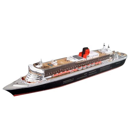 ZEZEFUFU DIY 1:400 Queen Mary II Cruise Liner Ship 3D Paper Boat Model Unassembled Kit