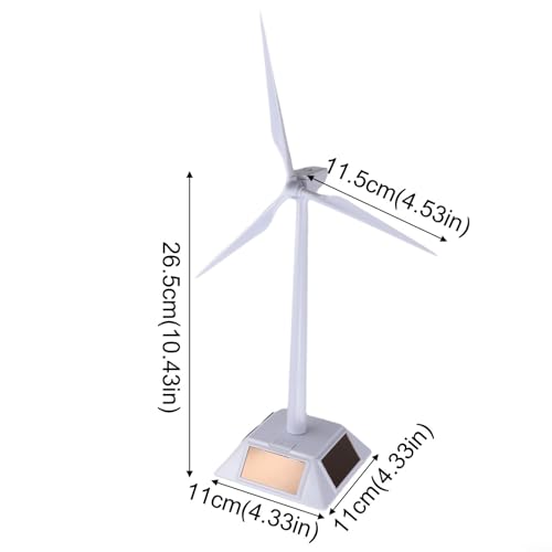 Wind Turbine, Solar Powered Windmills, Renewable Energy Demonstration Desktop Craft For Teaching Science And Office Or Home Decor