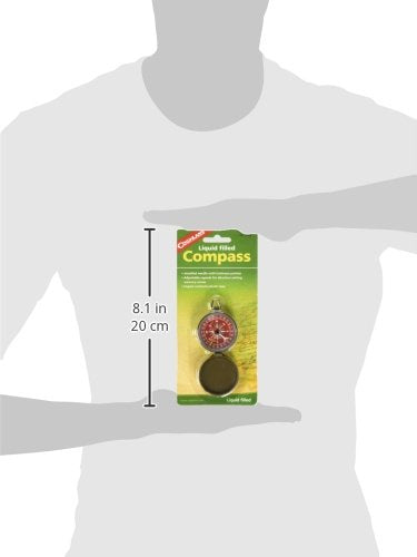 Coghlan's Compass – for Hiking, Camping, Survival & Orienteering – Map, Deluxe Map, Lensatic, Liquid-Filled, Pocket, Wrist, Trail, Carabiner, Pin-On & LED Navigation Tools - size: Liquid-Filled Compass – 7.75"