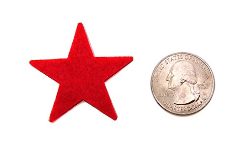 Playfully Ever After 1.5 inch Stiff Felt Stars 88pc (Red) - color: Red