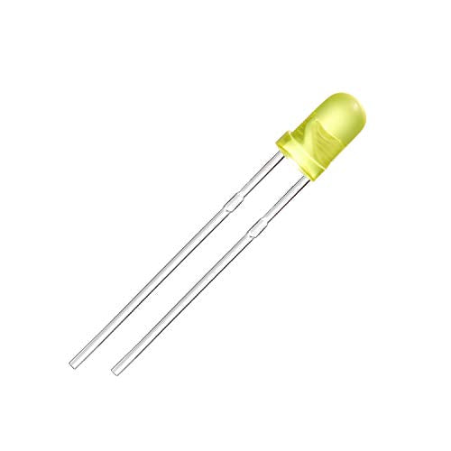 CHANZON 100 pcs 3mm Yellow Diffused LED Diode Lights (DC 3V 20mA) - color: J) Yellow-yellow (100pcs)