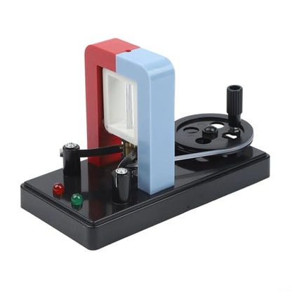 Hand Crank DC Generator Physics Education Tool With Dual LED Indicators For Faraday Experiment, Electric Motor Kit Classroom Science Lab