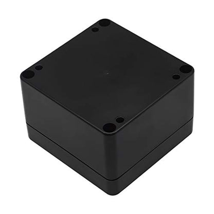LeMotech ABS Plastic Electrical Project Case Power Junction Box, Project Box Black 3.27"x3.19"x2.2"(83 x 81 x 56mm)(Pack of 2) - color: Black (2 packs), size: 3.27" x 3.19" x 2.2"