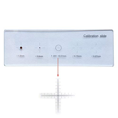 0.01mm Dot Crosshair Microscope Camera Slide Multifunction Plate Reticle Accurate Calibration Slide Ruler Stage Micrometer