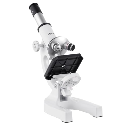 VEVOR Microscope for Kids Adults, 40X-2000X Professional Compound Microscope Mobile Phone Adapter with LED Light, for Laboratory, School, Home, Education - style: A
