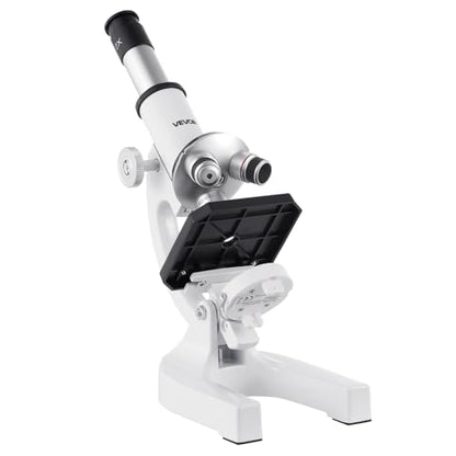 VEVOR Microscope for Kids Adults, 40X-2000X Professional Compound Microscope Mobile Phone Adapter with LED Light, for Laboratory, School, Home, Education - style: A