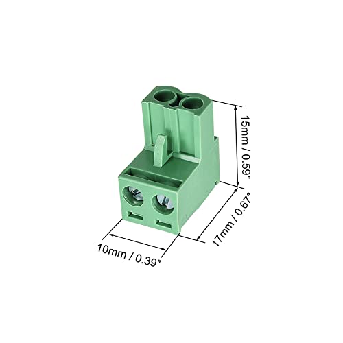 20pcs 2P 5.08mm Angle PCB Screw Terminal Block - size: 20pcs 2P 5.08mm
