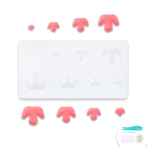 Nuvretk 8 Cute Silicone Molds for Needle Felting - Cat Nose Shapes for Stuffed Animals, DIY Crafts, and Accessories (Garfield) - size: CAT-Garfield