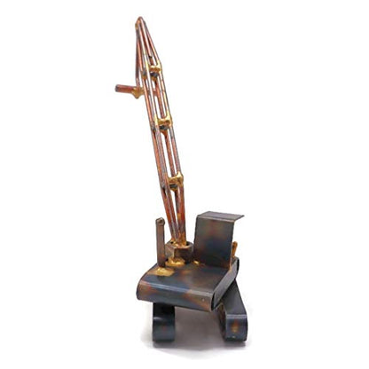 Track Crane Collectible Handmade Metal Art Figurine, Desk Accessories, Trophy, Boss Gift, Home Office Décor, Construction Worker Gift - style: Track Crane