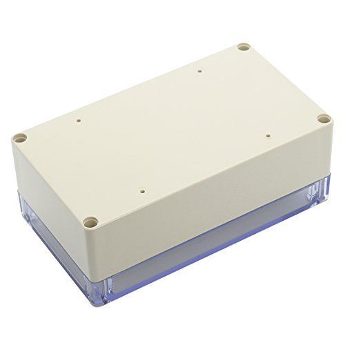 LeMotech ABS Plastic Junction Box Dustproof Waterproof IP65 Electrical Enclosure Box Universal Project Enclosure Grey with PC Transparent Clear Cover6.2 x 3.5 x 2.3 inch(158 x90 x60 mm) - size: 6.2"x3.5"x2.3"